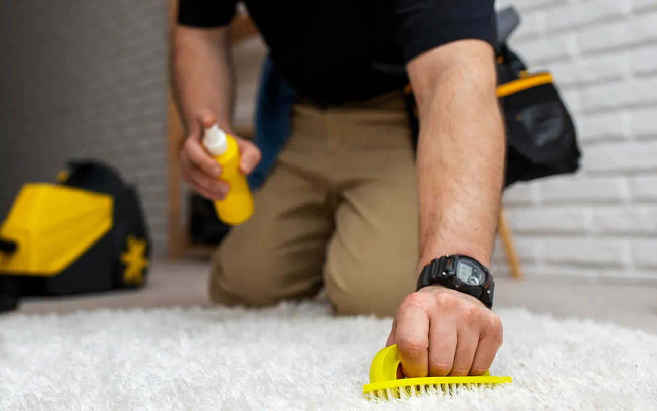 Clean and vibrant carpet corner